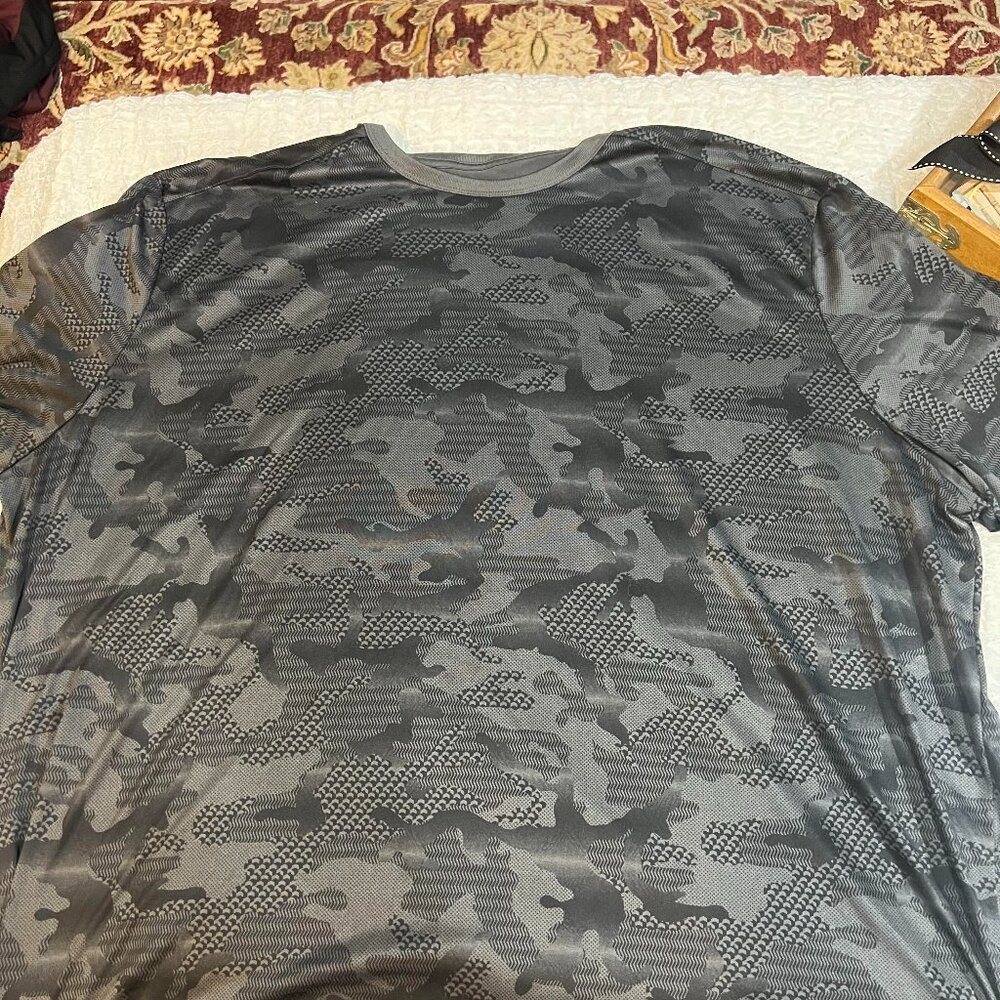 Black Camo Stretch Athletic Tshirt 3XL